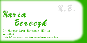 maria bereczk business card